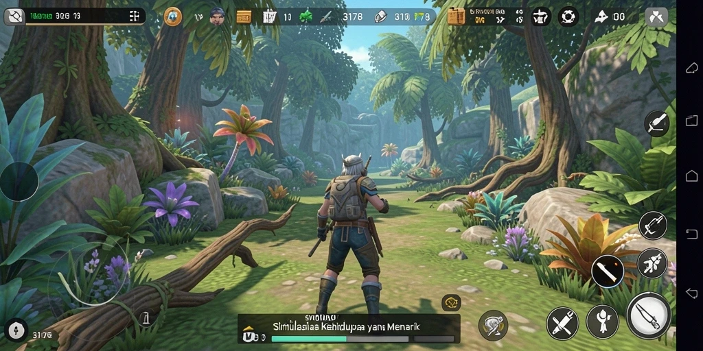 Tampilan gameplay seru dan interaktif di dunia simulasi.