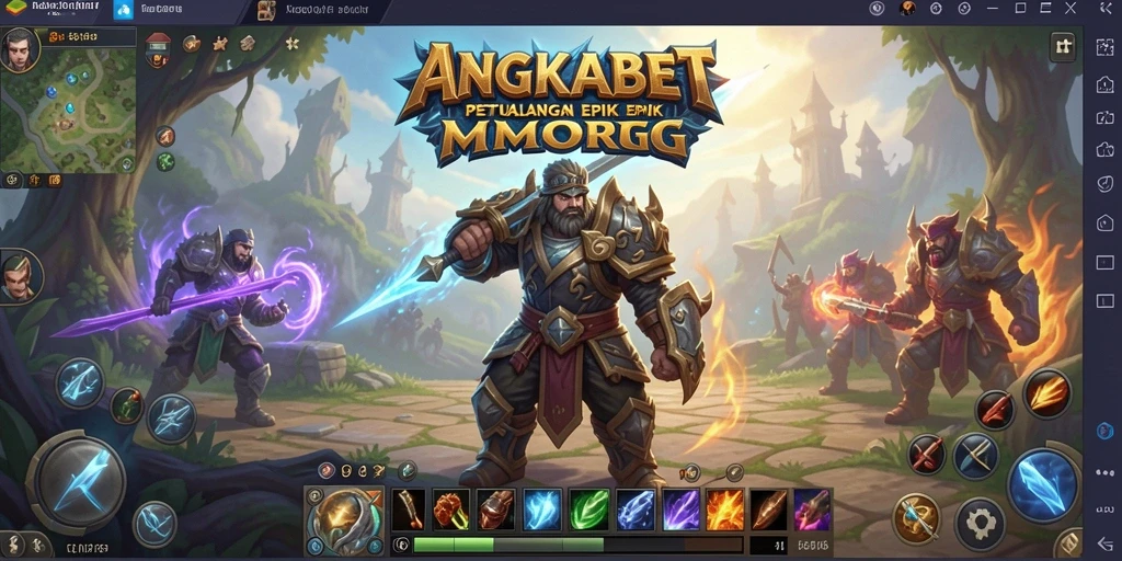 Tampilan gameplay menakjubkan dari ANGKABET dalam dunia MMORPG.