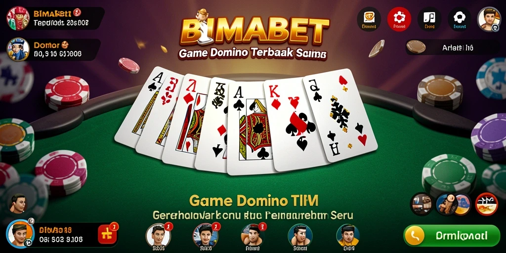 Tangkapan layar gameplay BIMABET yang menonjolkan aksi seru permainan Domino.