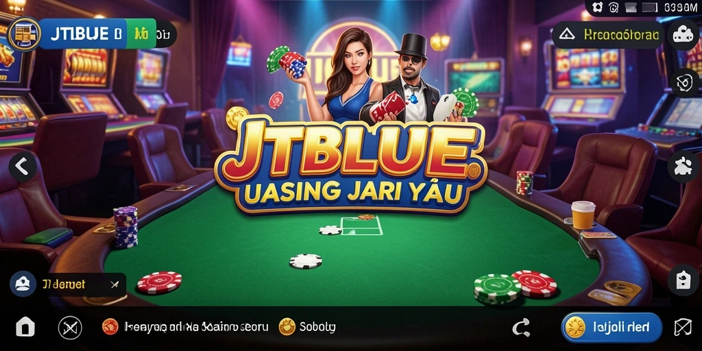 Screenshot utama JTBLUE menampilkan gameplay Kasino yang mengesankan.