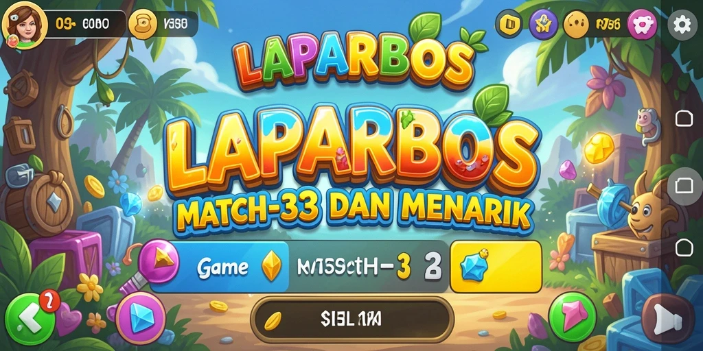 Tampak gameplay seru dari LAPARBOS yang penuh warna.