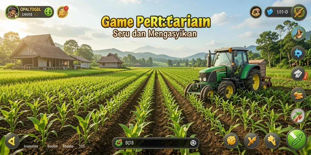Screenshot gameplay OPALTOGEL menampilkan aktivitas pertanian yang seru dan interaktif.