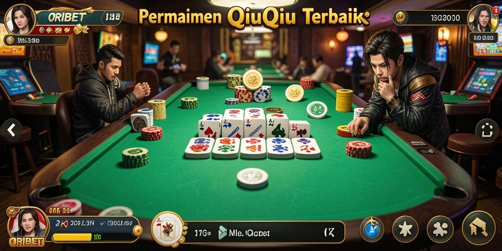 Tampilan menarik dari gameplay ORIBET saat bermain QiuQiu.
