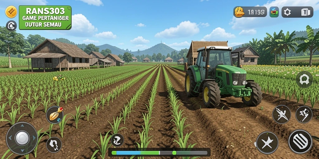 Gameplay RANS303 menampilkan aktivitas pertanian yang seru dan interaktif.