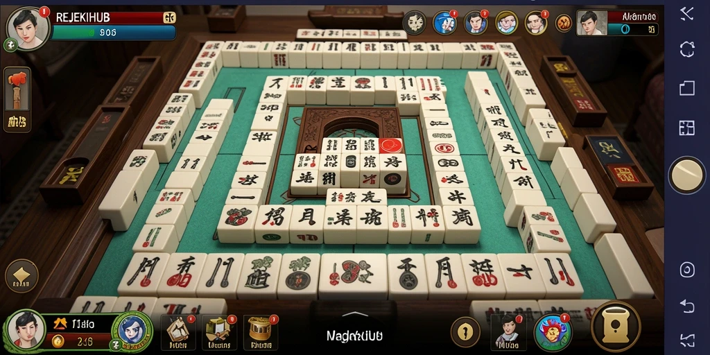 Tampilan gameplay Mahjong yang menarik dan seru.
